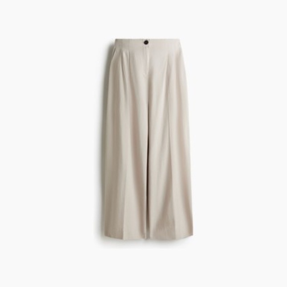 Wide-Leg Linen-Blend Pants - Picture 1 of 1